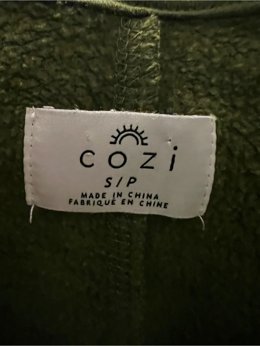 Cozy Cropped Quarter-Zip Sweater - Olive Green